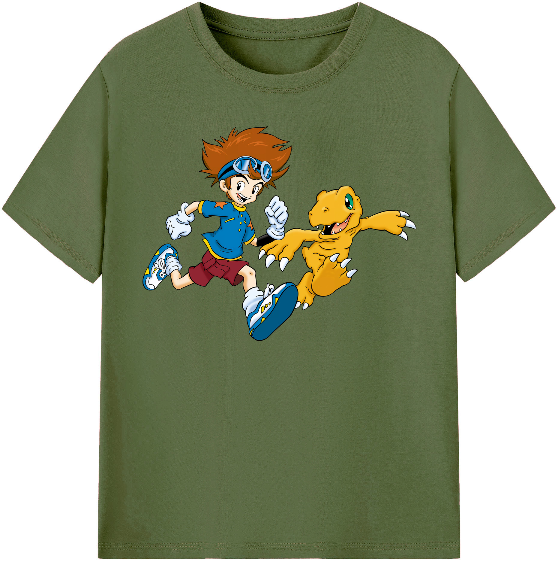 （画像用） Digimon デジタルモンスター/デジモン 綿100％半袖Tシャツ（フロントプリント）